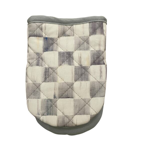 Brand New Mackenzie-Childs Sterling Check Mini Oven Mitt - Picture 2 of 10